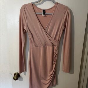 Windsor Blush Long Sleeve Wrap Dress